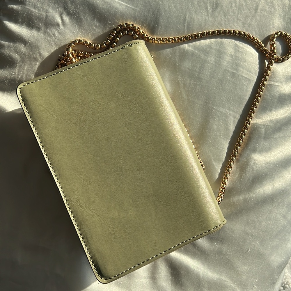 Gold Chain Neutral Handbag - Picture 4 of 6